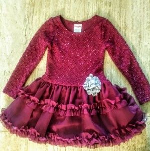 EUC BURGUNDY TODDLER DRESS